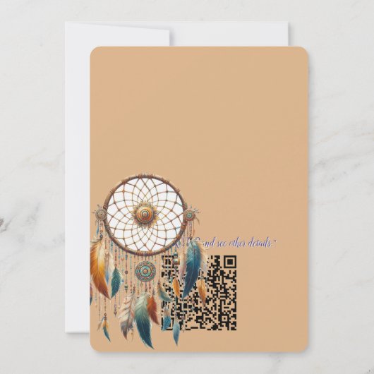 Träume in einem Bohemischen Thema Einladung (Rückseite)