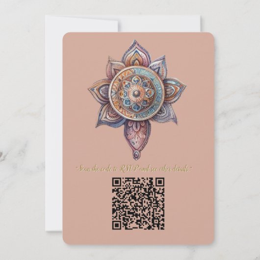 Träume in einem Bohemischen Thema Einladung (Rückseite)