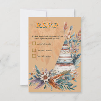 Träume in einem Bohemischen Thema RSVP Karte