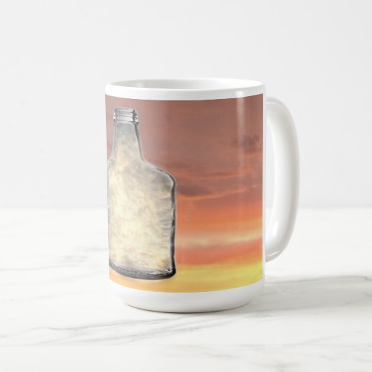 Träume in einer Flasche Kaffeetasse (VorderseiteRechts)
