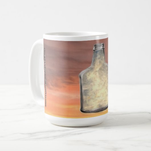 Träume in einer Flasche Kaffeetasse (Vorderseite Links)