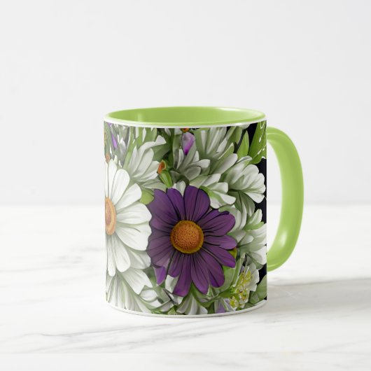 Träume in einer floralen Bouquet-Tasse Tasse (VorderseiteRechts)