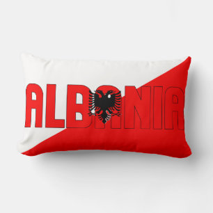 Träume in Farbe mit der Flagge Albaniens Lendenkissen