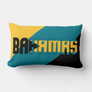 Träume in Farbe mit der Flagge der Bahamas Lendenkissen