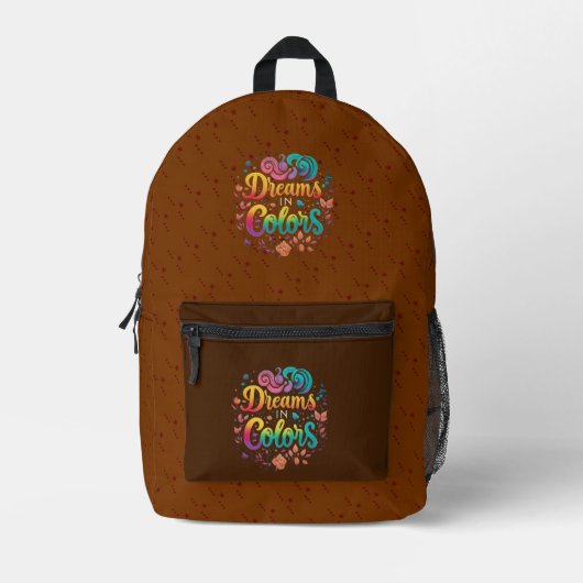 Träume in Farben Bedruckter Rucksack (Vorderseite)