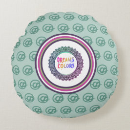 Träume in Farben Rundes Kissen