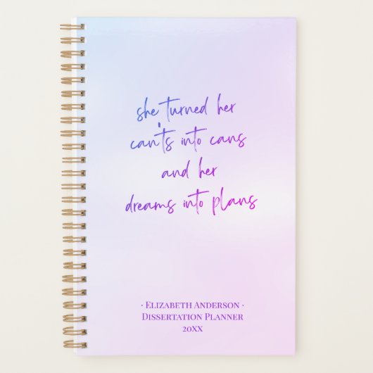 Träume in Motivierend Dissertation Planer (Vorderseite)