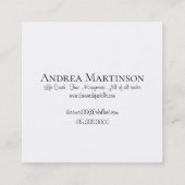 Träume Inspirationsstipografisches Design Quadratische Visitenkarte (Rückseite)