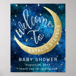 Träume kommen True Moon Stars Baby Dusche Willkomm Poster