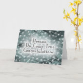 Träume kommen Wahre Glückwünsche Karte (Gelbe Blume)