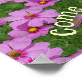 Träume kommen wahre Kosmos-Blume Inspiration Poster (Ecke)