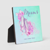 Träume können wahre Ballet Slippers in Aquarell Fotoplatte (Vorderseite)