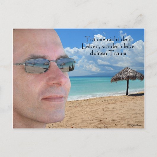 TRÄUME LEBEN POSTKARTE (Vorderseite)