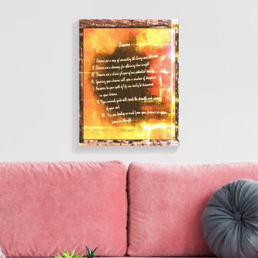 Träume Leinwanddruck (Insitu (Wohnzimmer))