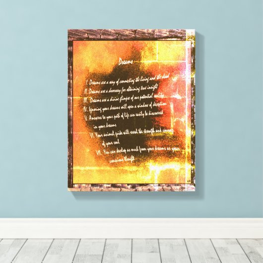 Träume Leinwanddruck (Insitu (Holzboden))