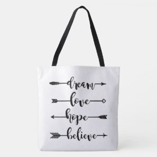 Träume Liebe Hoffnung glauben Pfeile Tasche