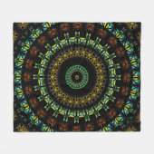 Träume Mandala Fleecedecke (Vorderseite (Horizontal))