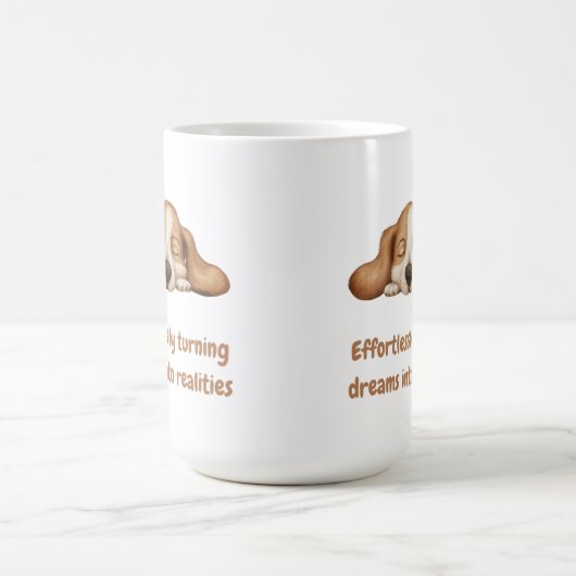 Träume mühelos in Realität verwandeln Kaffeetasse (Mittel)