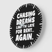 Träume nachjagen, wie ich wieder verspätet bin, lu große wanduhr (Winkel)