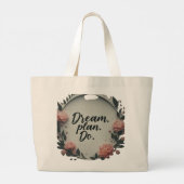 Träume. Plan. Empfohlen. - Jumbo Tote Bag Stoffbeutel (Rückseite)