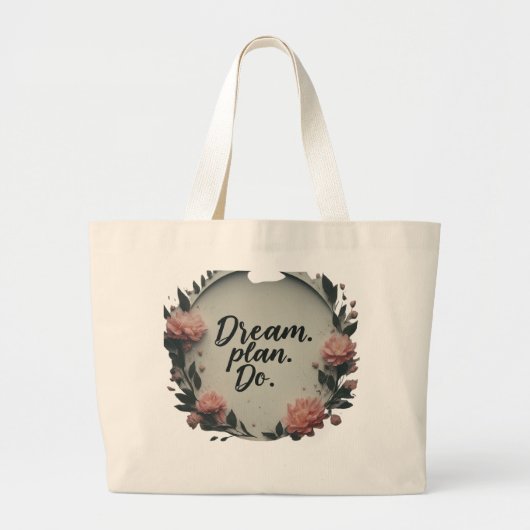 Träume. Plan. Empfohlen. - Jumbo Tote Bag Stoffbeutel (Vorne)