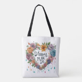 Träume. Plan. Empfohlen. - Motivierend Schulterkra Tasche (Rückseite)