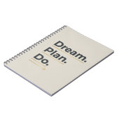 Träume. Plane. Handle. – Modernes Notizbuch für Zi Notizblock (Linke Seite)