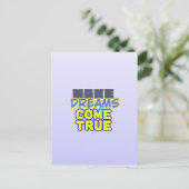 Träume Postkarte (Stehend Vorderseite)