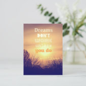 Träume Postkarte (Stehend Vorderseite)