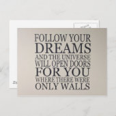 Träume Postkarte (Vorne/Hinten)