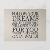 Träume Postkarte (Vorderseite)