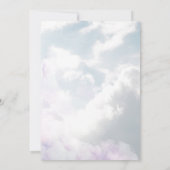 Träume Sie ist auf Cloud 9 Soft Brautparty Einladung (Rückseite)