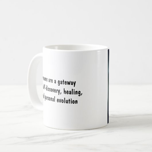 Träume sind eine Gateway-Tasse Kaffeetasse (Vorderseite Links)