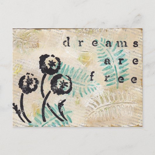 Träume sind frei postkarte (Vorderseite)