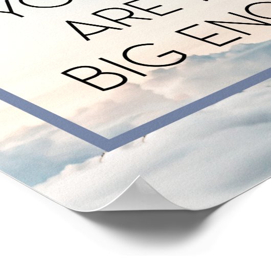 Träume Sorgfalt, die Sie zitieren Poster (Ecke)