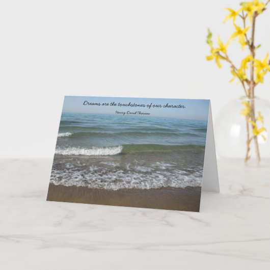 Träume Thoreau Abschluss-Karte Karte (Gelbe Blume)