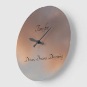 Träume, Träume, Träume, Acrylmauer Große Wanduhr (Winkel)