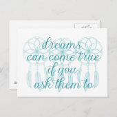 Träume Treten Sie ein Aquamariner Weg zum Träumen Postkarte (Vorne/Hinten)