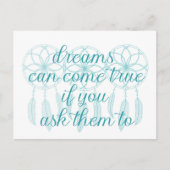 Träume Treten Sie ein Aquamariner Weg zum Träumen Postkarte (Vorderseite)