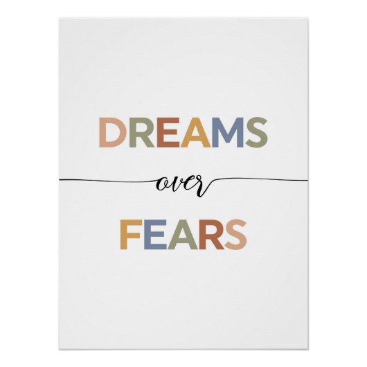 Träume über Ängste Poster (Vorderseite)