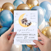 Träume über der Mond Boy Baby Dusche Sip und sehen Einladung