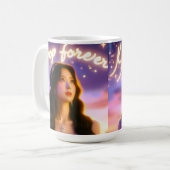 Träume und Sterne: K-Pop für immer feiern Kaffeetasse (Vorderseite Links)