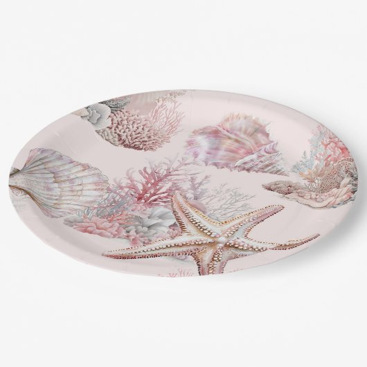 Träume unter dem Meer Papier Napkin Pappteller (Schrägansicht)