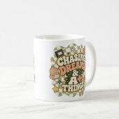 Träume verfolgen & A+ Dinge Retro Groovy Schüler D Kaffeetasse (VorderseiteRechts)