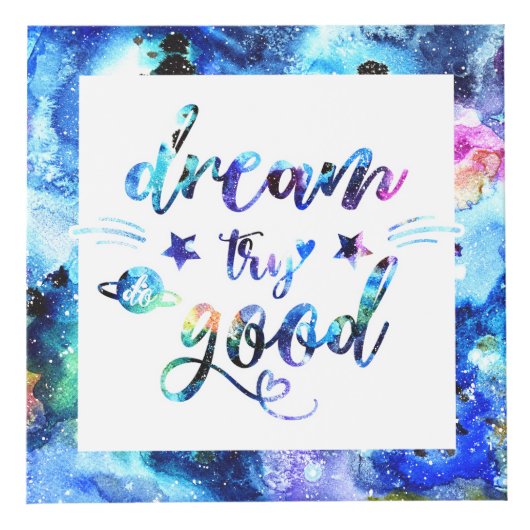 Träume. Versuch's. Macht gut. Würfel (Vorderseite)