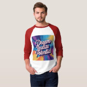 Träume verwirklichen Potenzial - Text, lebendiges  T-Shirt (Vorne ganz)
