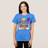 Träume verwirklichen Potenzial - Text, lebendiges Tri-Blend Shirt (Vorderseite voll)