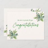 Träume verwirklicht: Abschluss-Karte Einladungspostkarte (Vorne/Hinten)