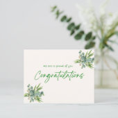 Träume verwirklicht: Abschluss-Karte Einladungspostkarte (Stehend Vorderseite)