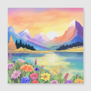 Träume vom Bergsee-Sanctuary Magnetkarte